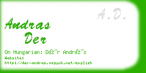 andras der business card